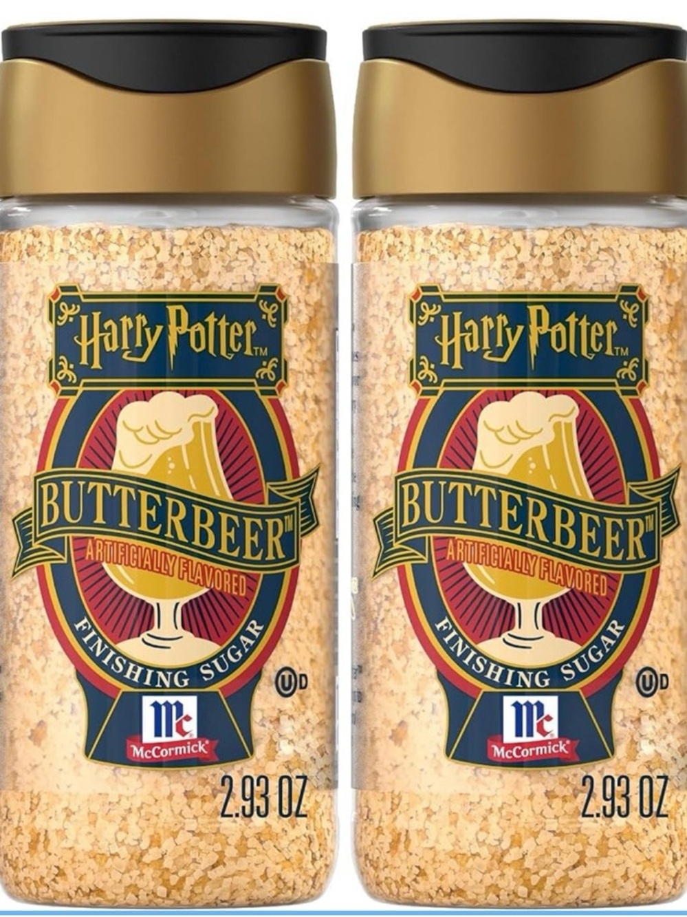 McCormick Harry Potter Butterbeer Finishing Sugar - 2 bottles